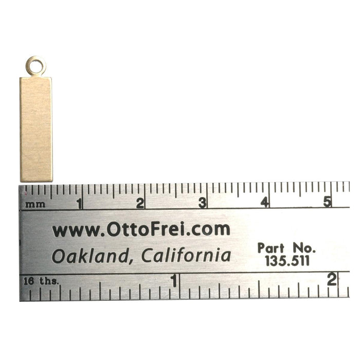 24 Gauge Rectangle With Ring 1-1/16" x 3/16" Pack of 6 - Otto Frei