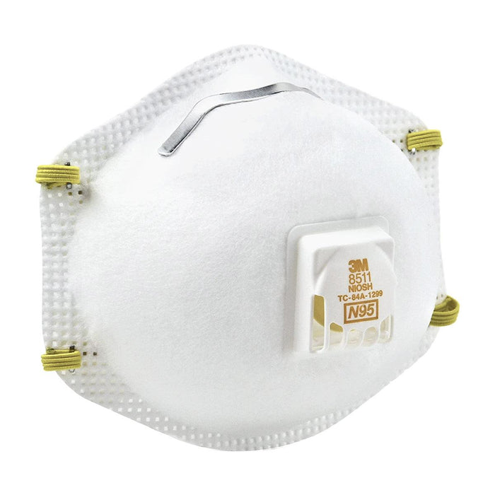 3M 8511 Dust & Mist Respirator N95 With Cool-Flow Valve-Box Of 10 - Otto Frei