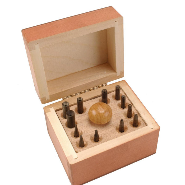 Bezel Setting Tools Set of 12 In Wood Box-Made In France - Otto Frei