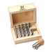 Bezel Setting Tools Set Of 22 In Wood Box-Made in Europe - Otto Frei
