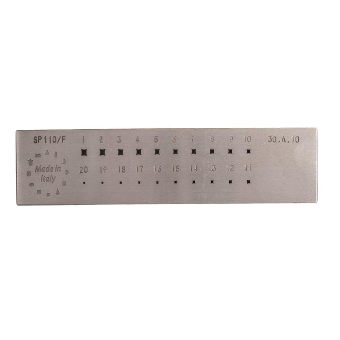 Drawplate 4 Point Star 3MM-1MM 20 Holes - Otto Frei