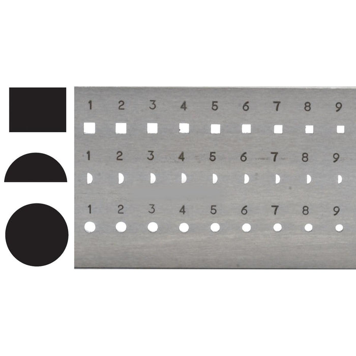 Drawplate-Combo Rd, 1/2Rd, Square 60Holes U - Otto Frei