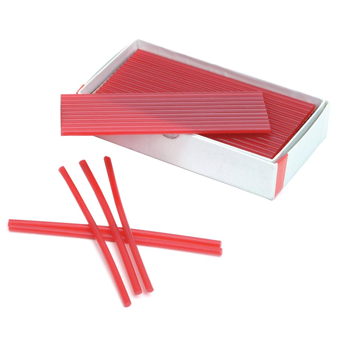 Ferris Red Sprue Wax Sticks 2 oz Package - 1/4 inch | Esslinger 21.433