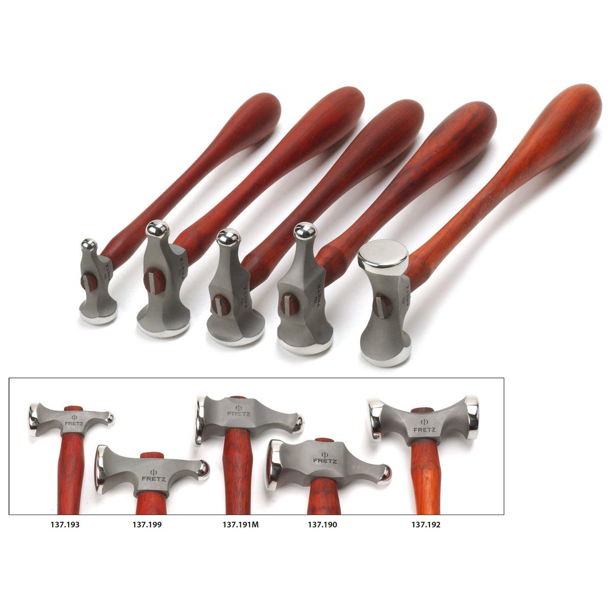 Fretz Chasing Hammers Set of 5 - Forming Tools