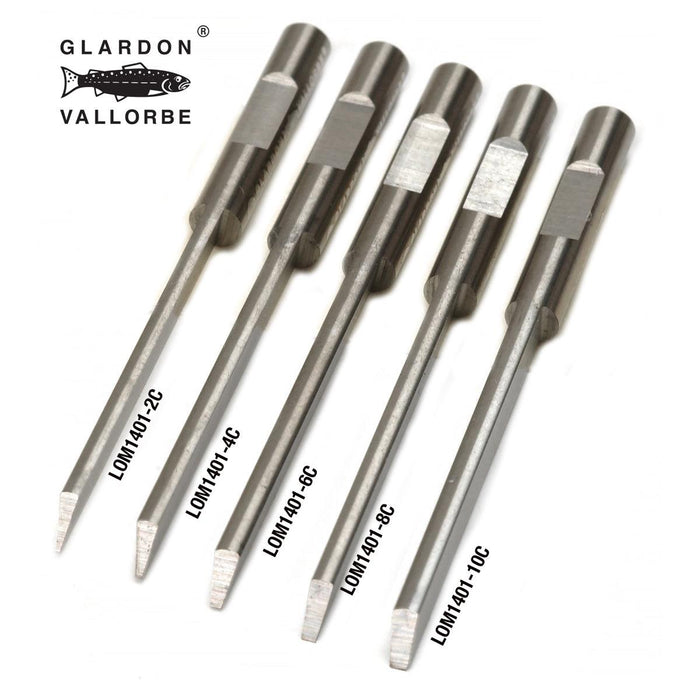 Glardon-Vallorbe LOM1401 Carbide 1/8" Round Shank Flat Gravers - Otto Frei