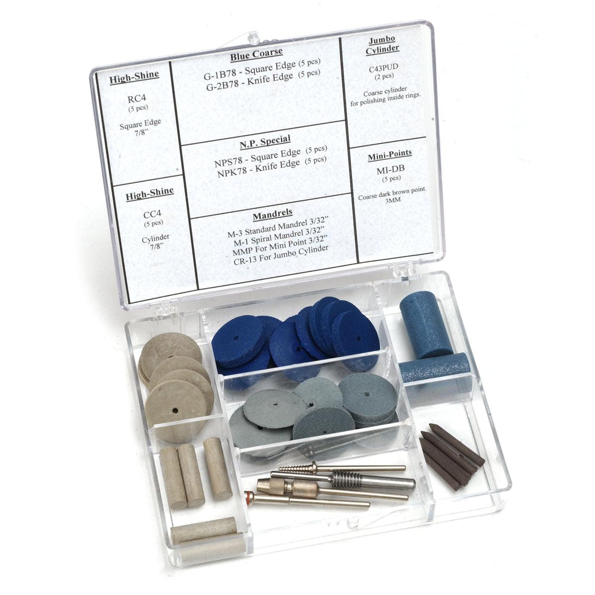 44-piece Silicone Carbide Abrasive Polishing Kit Assorted Jewelry