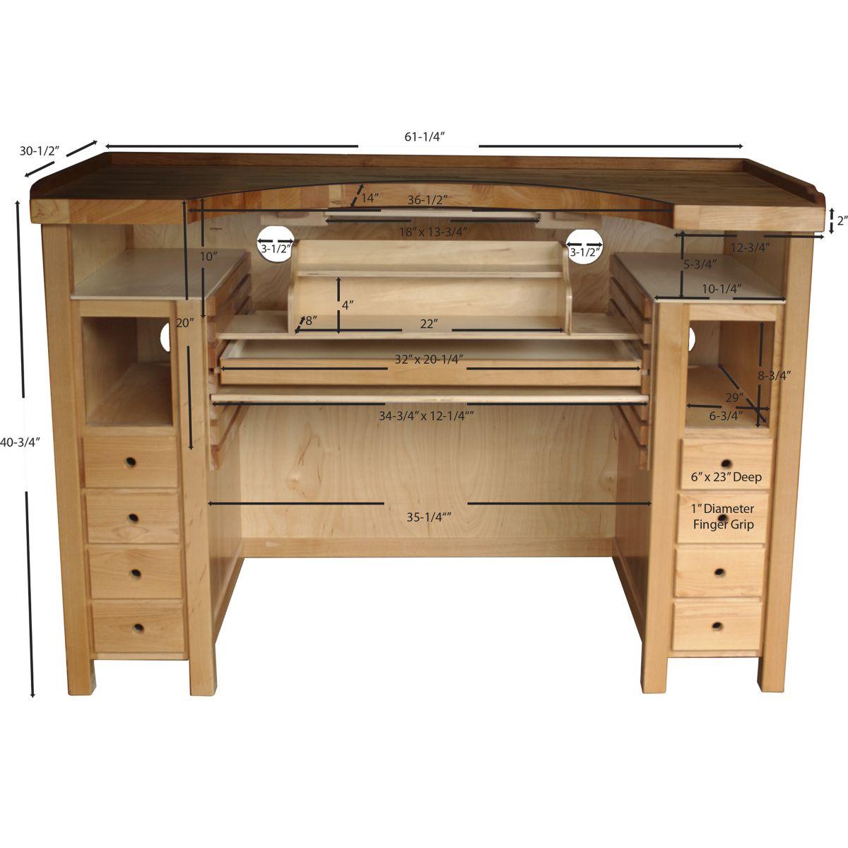 Ships Free-Durston Double Bank Goldsmiths Jewelers Workbench-Ships Free