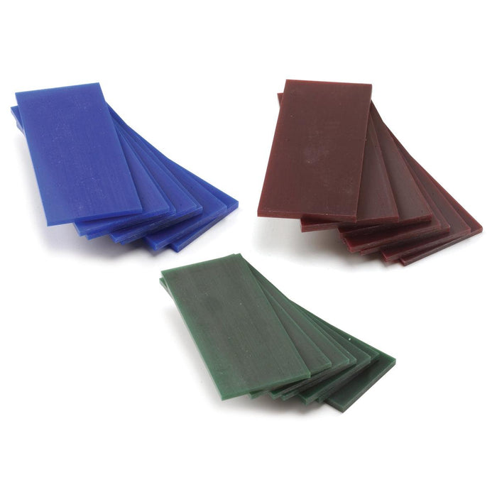 Matt Wax Tablet Slices B-Blue, Purple & Green 6-1/2" x 2-5/8" x 4.5mm & 6.0mm - Otto Frei