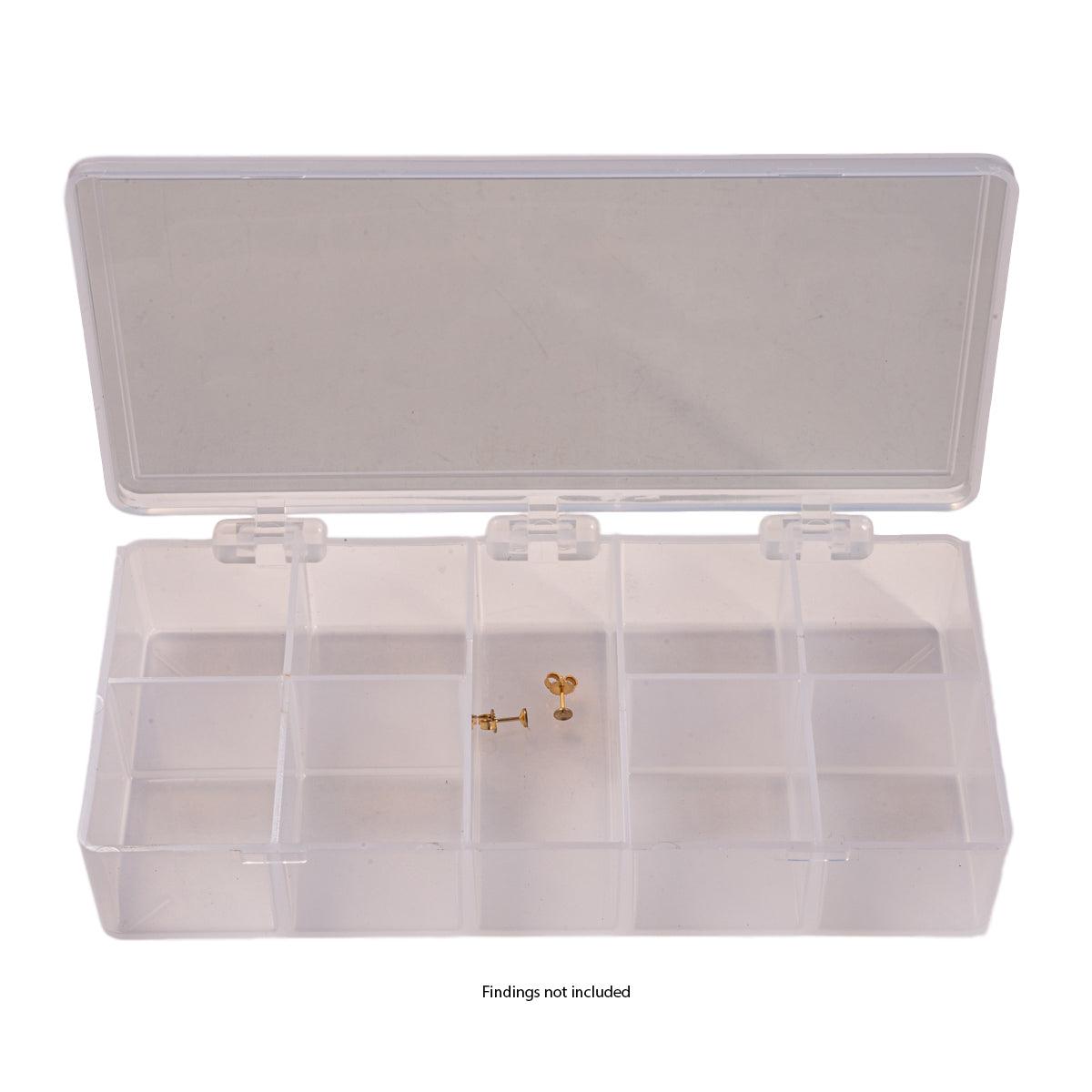 Plastic Storage Box with 9 Compartments-7 x 3-1/2 x 1-1/4