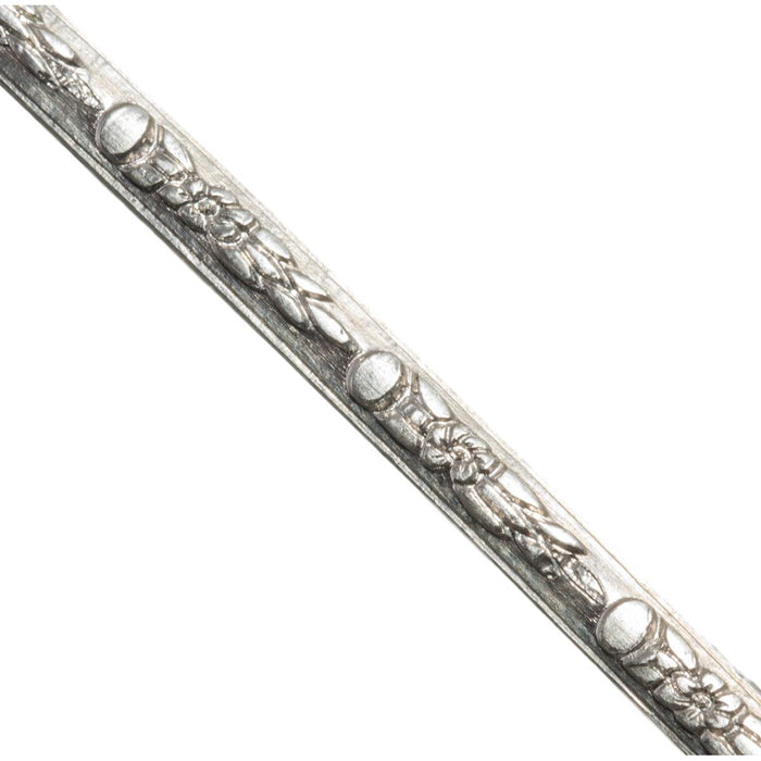 Sterling Silver Floral Elegant Wire 2.5mm x 1.3mm 12" Lengths - Otto Frei
