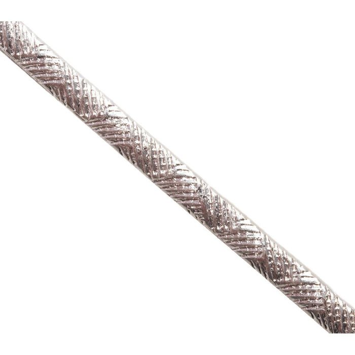 Sterling Silver Florentine Wire 2.5mm x 1.0mm 12" Lengths - Otto Frei