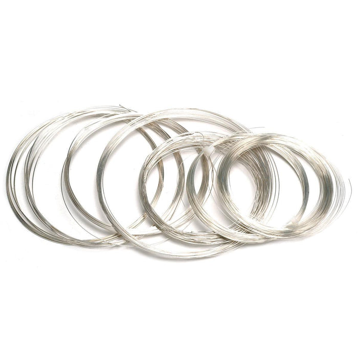 Sterling Silver Round Wire 1 Ounce Coils Half Hard-6 to 30 Gauge - Otto Frei