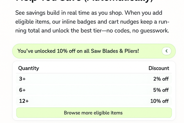 How Our Volume-Discount Badges Help You Save (Automatically)