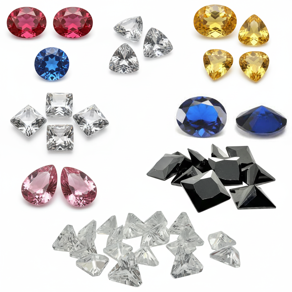 Lab Created / Assembled Faceted Gemstones - Otto Frei