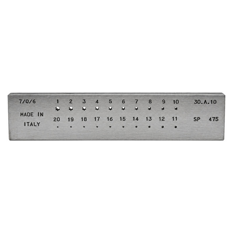Zieheisen 6-Punkt-Stern 3-1mm 20 Löcher