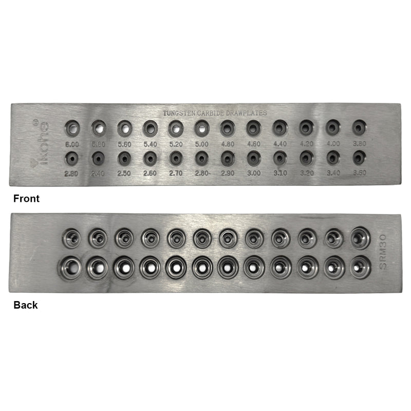 Premium Quality Tungsten Carbide Round Drawplate 2.30mm To 6.00mm 24 Holes SRM-30