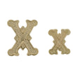 Initiale gothique dorée X 9,5 mm - 10K Jaune