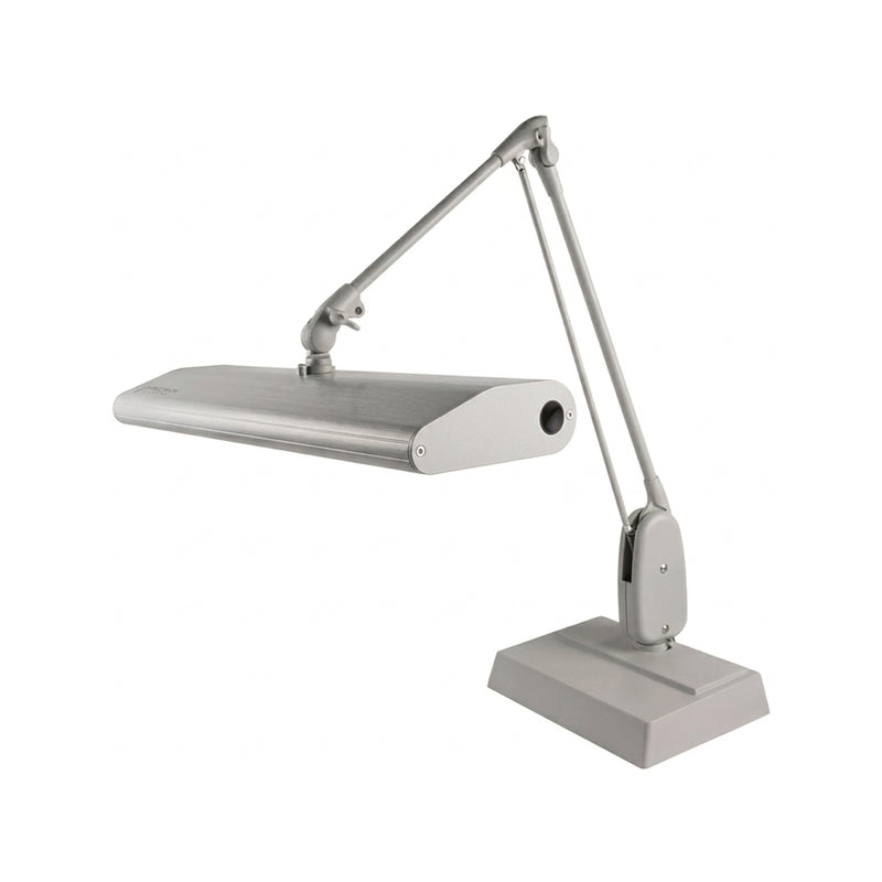 Dazor 2324C-DG-DL 30W 2 Tube Fluorescent Classic Arm 33" Reach 6500K Day Light Desk Base Task Light 110V