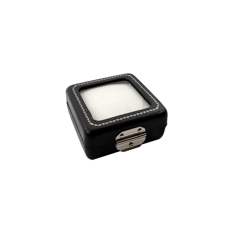 Premium Gemstone Display Case-Black/White