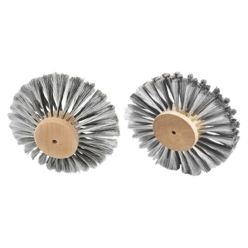 Steel Brushes .003" Crimped Wire On Wood Hub