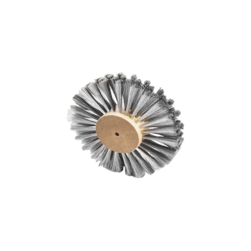 Steel Brushes .003" Crimped Wire On Wood Hub