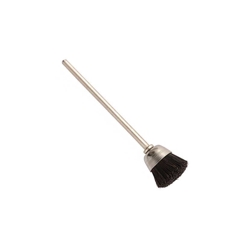 Pack-6 Supra MM Stiff 1/4" Trim Natural Bristle Cup Brushes 9/16" Diameter Mounted on 3/32" Shanks