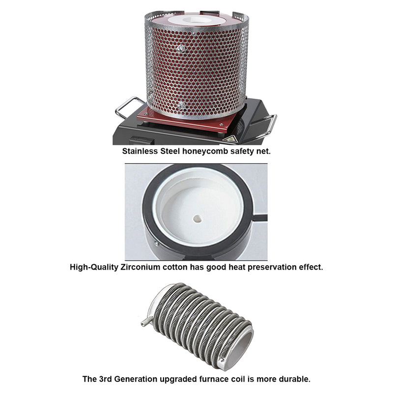 Electric Melting Furnace MF-1000 1 kg (30 oz) 110V/60H