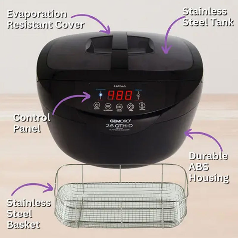 GemOro 1787-D 2.6 Quart Heated Ultrasonic With Digital Degassing