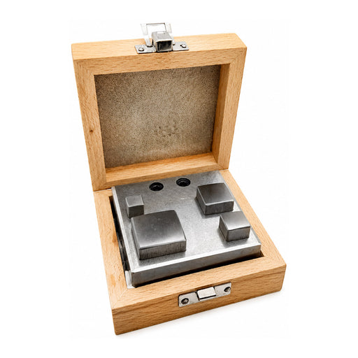 Ensemble de 4 emporte-pièces carrés dans une boîte en bois