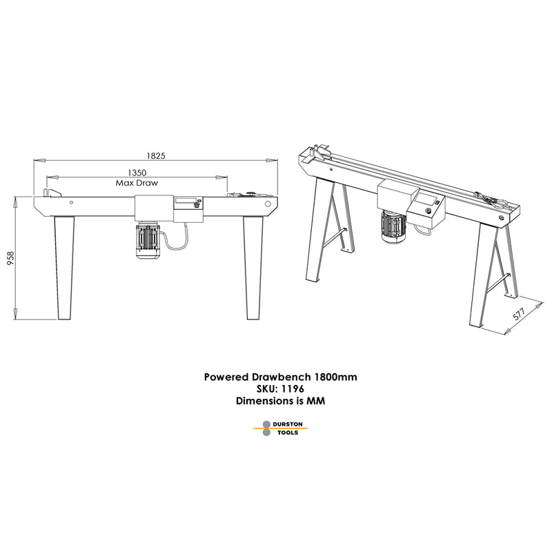 Banco de extracción eléctrica Durston 1800-110V