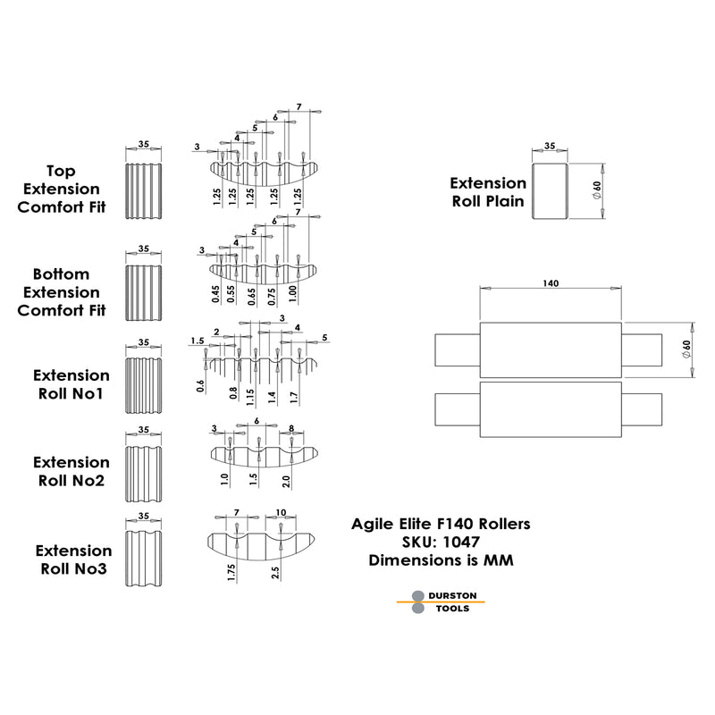 Durston 1047 Agile Elite F140mm Flat Rolling Mill