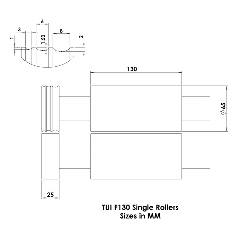 Durston 1088 Power TUI F130 Single Sided 130mm Flat Rolling Mill