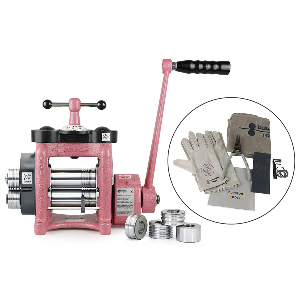 Durston Agile Elite C110 Pink Rolling Mill with Extension Kit