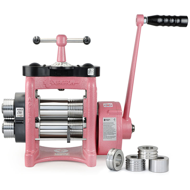 Durston 2561 Agile Elite C140 Pink Edition Combo Rolling Mill with Reduction Gear & Extension Rolls