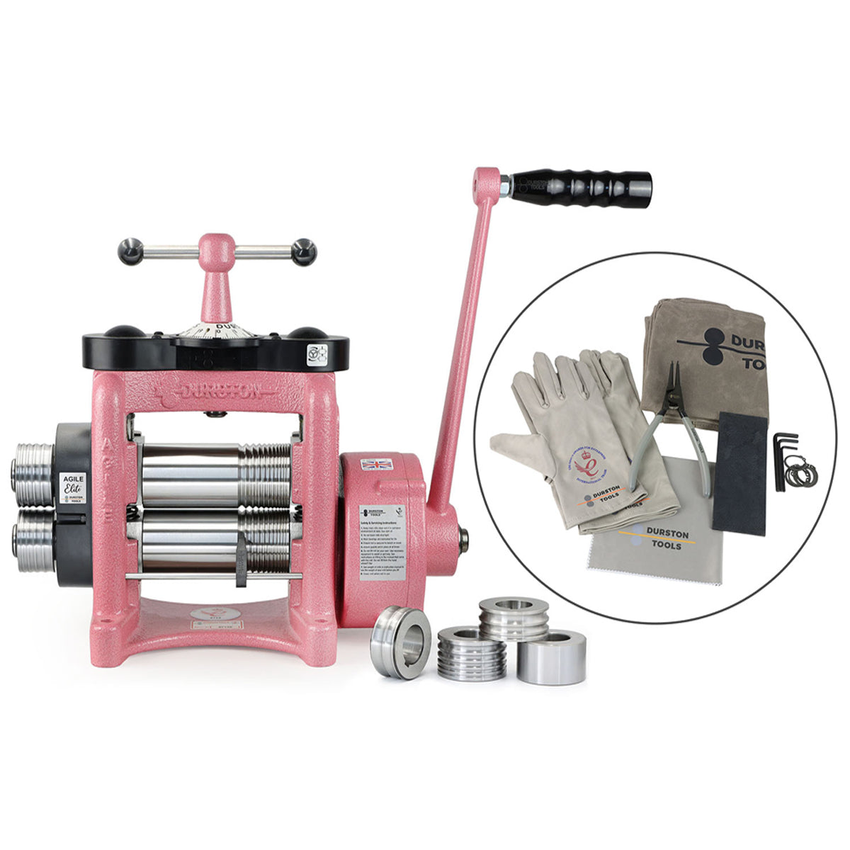 Durston Agile Elite C140 Pink Edition Rolling Mill & Extension Kit
