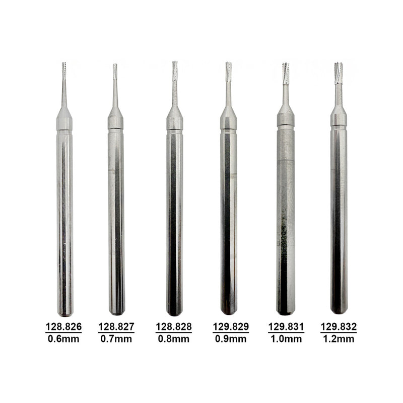 AGILO MAXDETAIL Hartmetall-Zylinderbohrer, 0,6–1,2 mm, Kreuzschnitt, auf 3/32-Zoll-Schäften