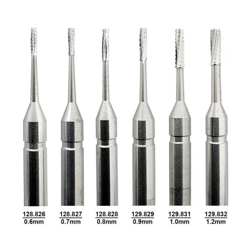 AGILO MAXDETAIL Hartmetall-Zylinderbohrer, 0,6–1,2 mm, Kreuzschnitt, auf 3/32-Zoll-Schäften