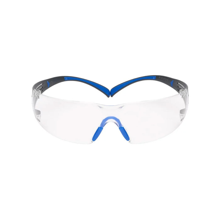 3M 12261 Privo Safety Glasses Blue & Gray Color Frame Clear Anti-Fog Lens