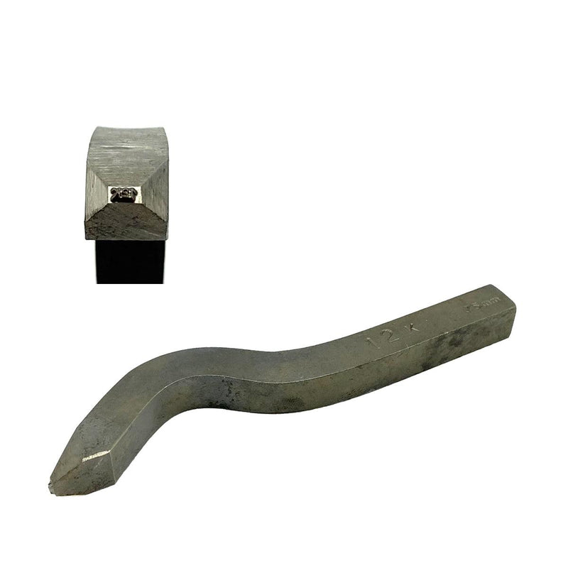 12K Bent Square Shank Hallmark Stamp-1/32" (0.75mm) Impression Height - Otto Frei