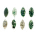 12mm x 6mm Marquise Green Moss Agate Cabochon - Otto Frei