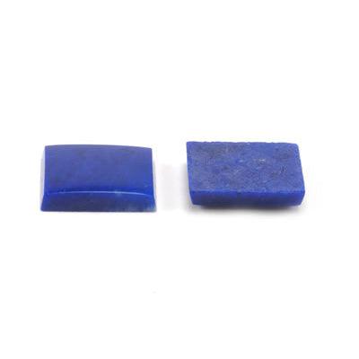 12mmx 10mm Cushion Buff Top Genuine Lapis Lazuli Cabochon, High Quality - Otto Frei