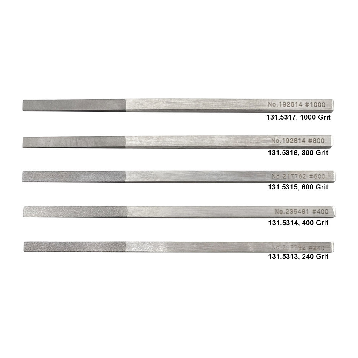 Thin Tapered Flat 5 mm Diamond Files #240–#1000 | Made in Japan