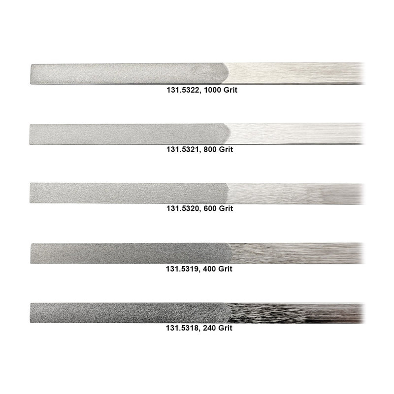 Dünne, konische 10-mm-Diamantfeilen, Körnung Nr. 240–1000