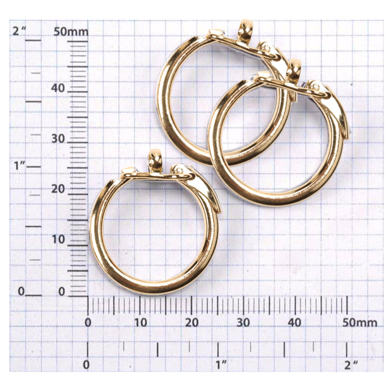 Yellow Gold Filled 1' Large Round Key Ring 