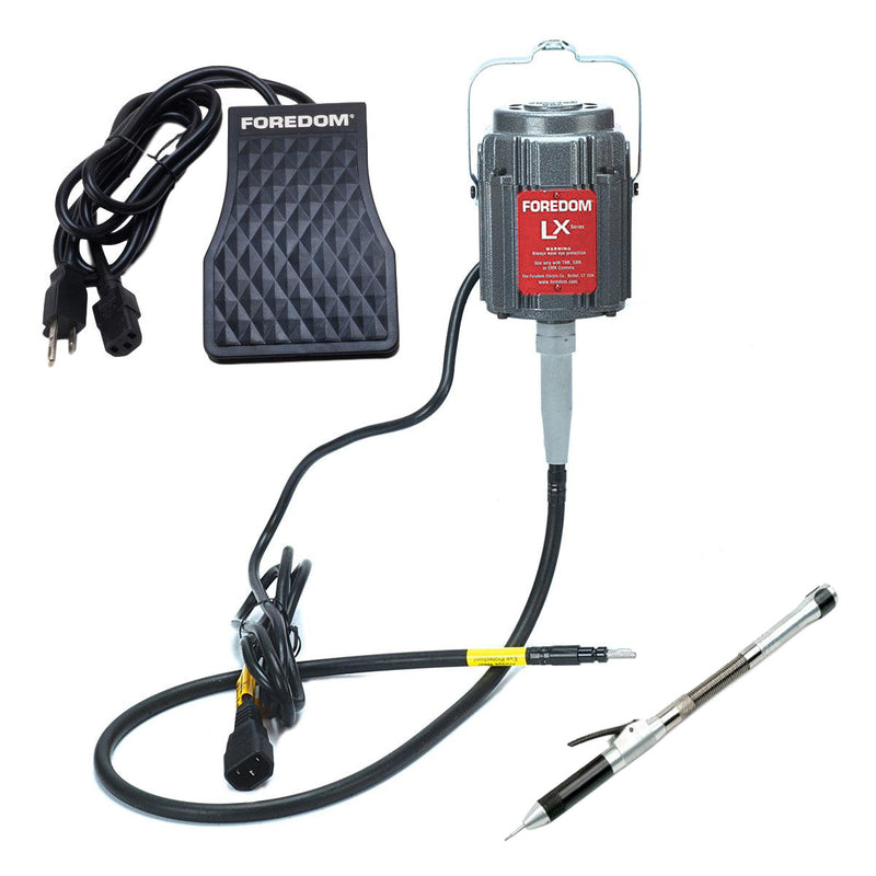 Foredom M.LX-230V Motor with C.TXR-2 Foot Control, Choice of Handpiece - 230V