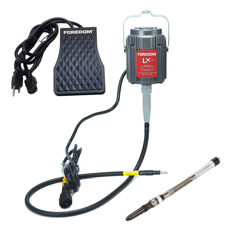 Foredom M.LX-230V Motor with C.TXR-2 Foot Control, Choice of Handpiece - 230V