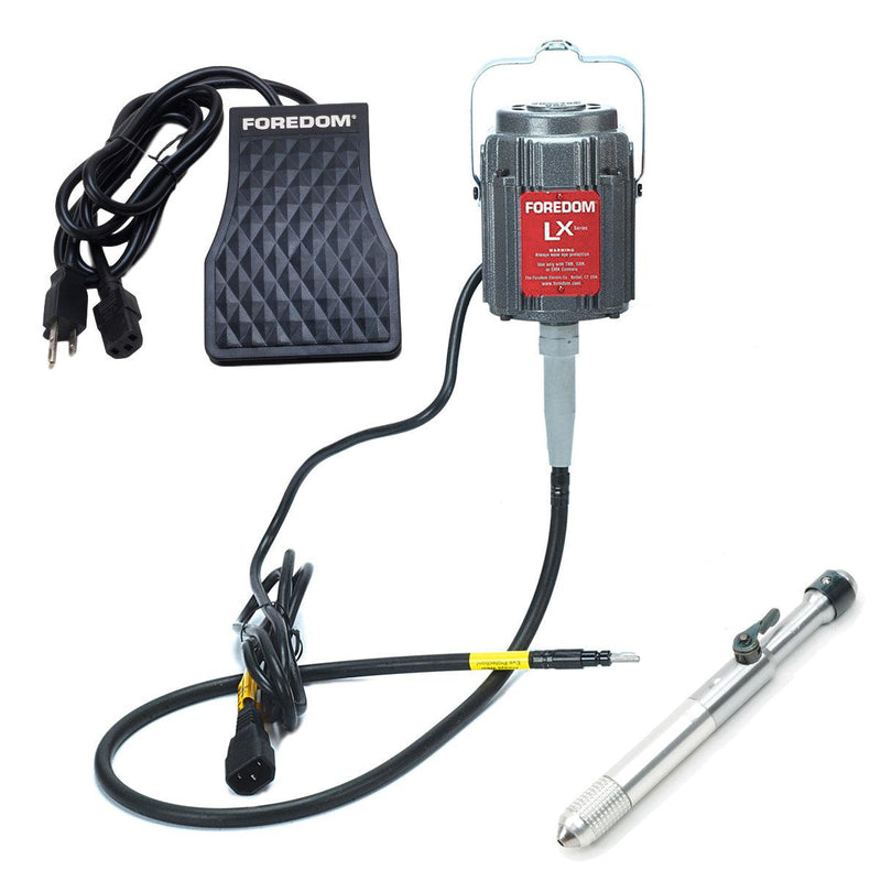 Foredom M.LX-230V Motor with C.TXR-2 Foot Control, Choice of Handpiece - 230V