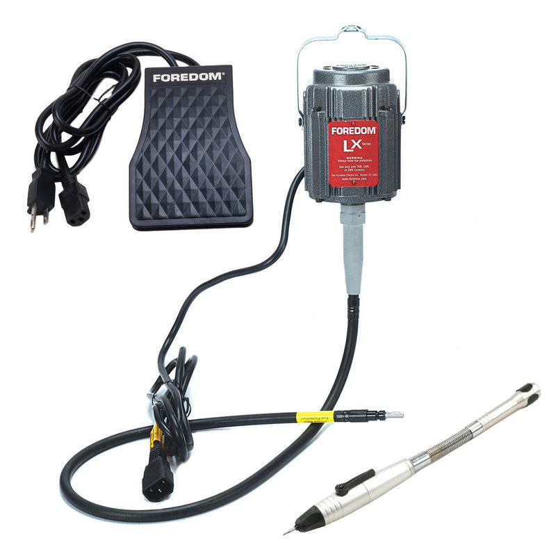 Foredom M.LX-230V Motor with C.TXR-2 Foot Control, Choice of Handpiece - 230V