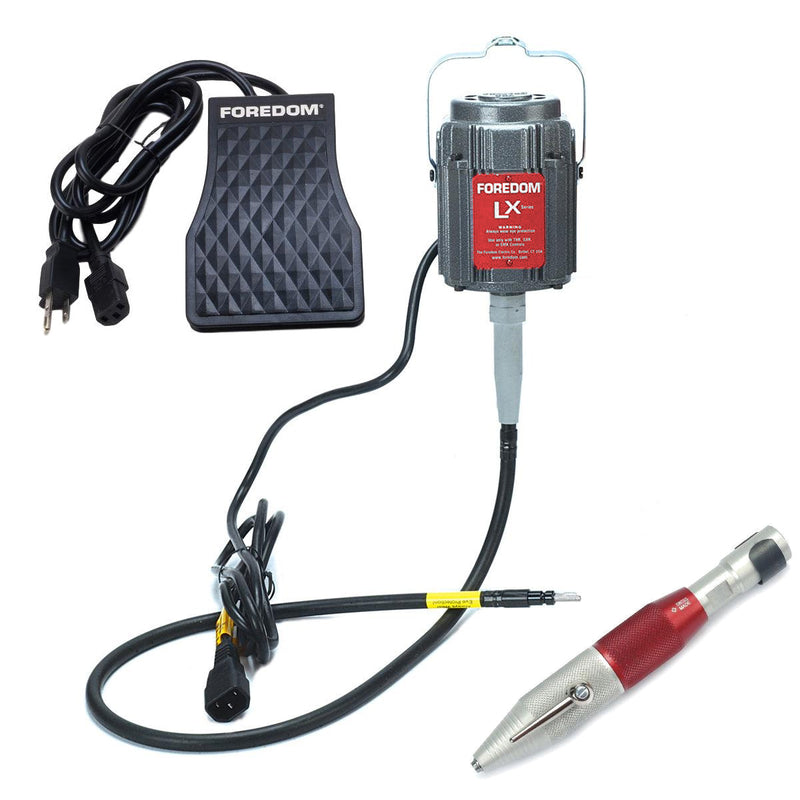 Foredom M.LX-230V Motor with C.TXR-2 Foot Control, Choice of Handpiece - 230V