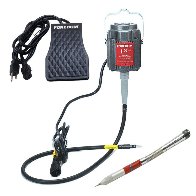 Foredom M.LX-230V Motor with C.TXR-2 Foot Control, Choice of Handpiece - 230V